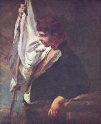 Giovanni Battista Tiepolo Ein junger Fahnentrager oil painting